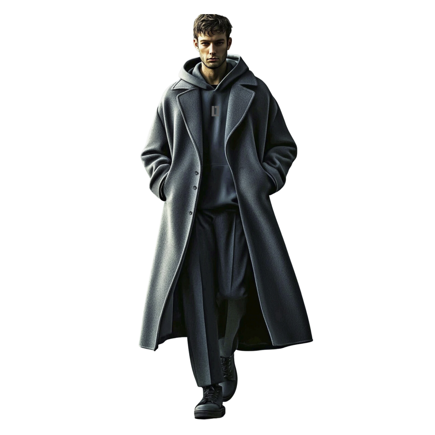 Minimalist Hoodie Ash Grey Set