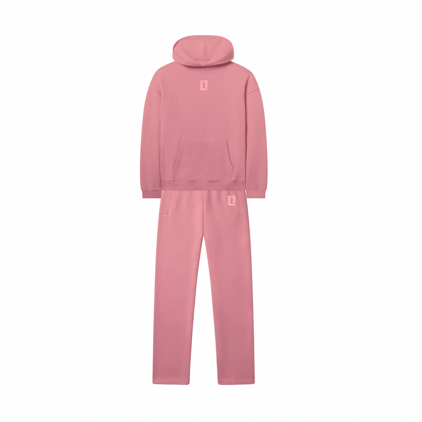 Minimalist Hoodie Cloud Pink Set