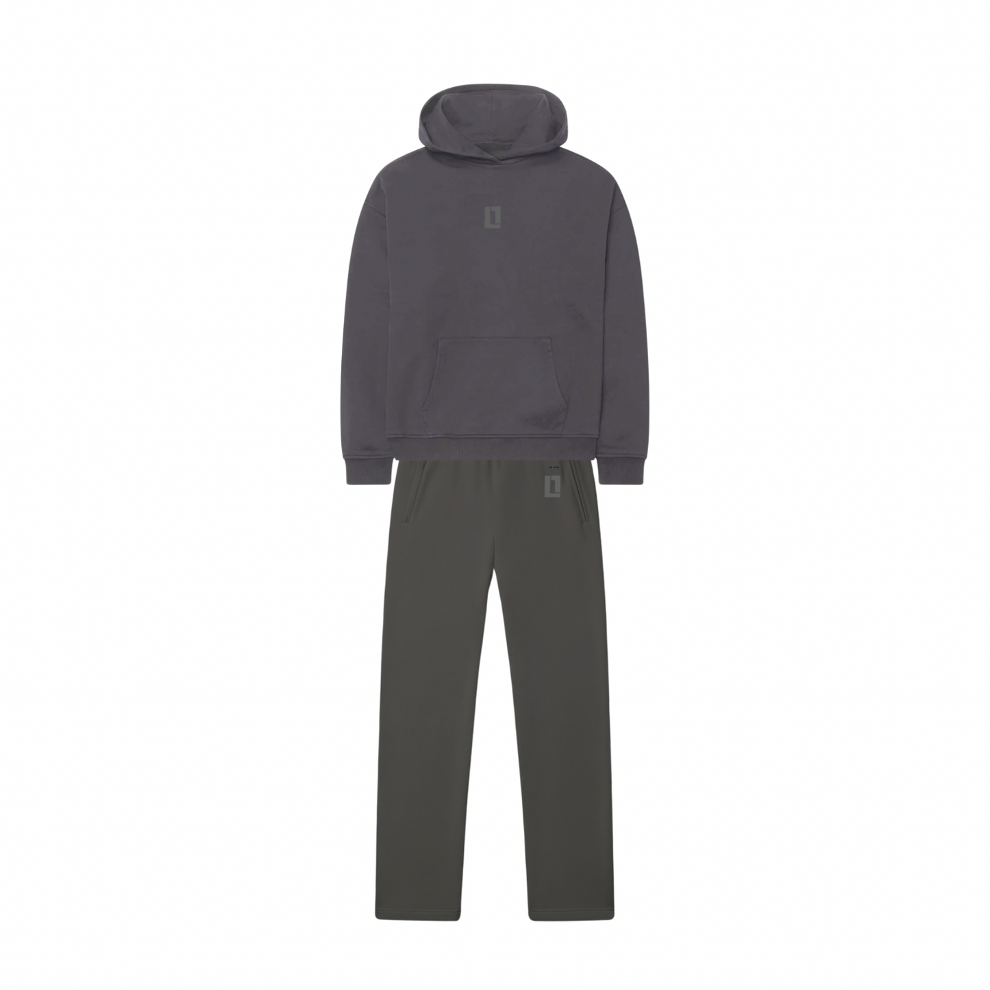 Minimalist Hoodie Ash Grey Set