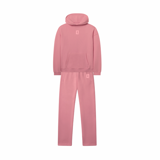 Minimalist Hoodie Cloud Pink Set